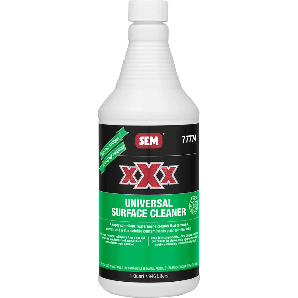 SEM XXX Universal Surface Cleaner - 1 Quart for Automotive Refinishing and Maintenance