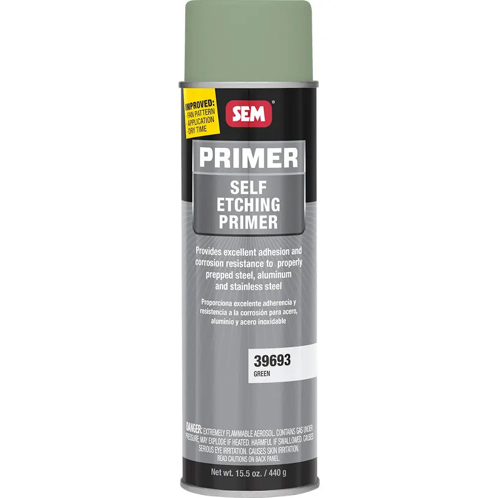SEM Self Etching Primer 20oz Aerosol Can - Green for Metal Preparation