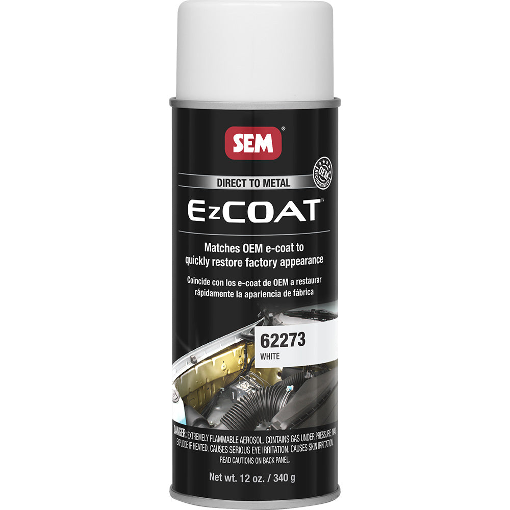 SEM Ez Coat 16oz Aerosol Can - Factory Match White for Automotive and Metal Surfaces