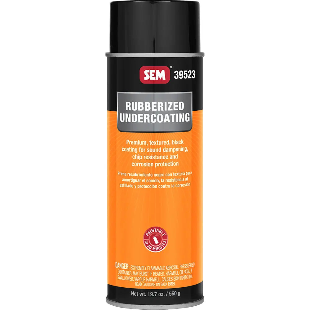 SEM Rubberized Undercoating 24oz Aerosol Can - Black for Rust and Sound Dampening