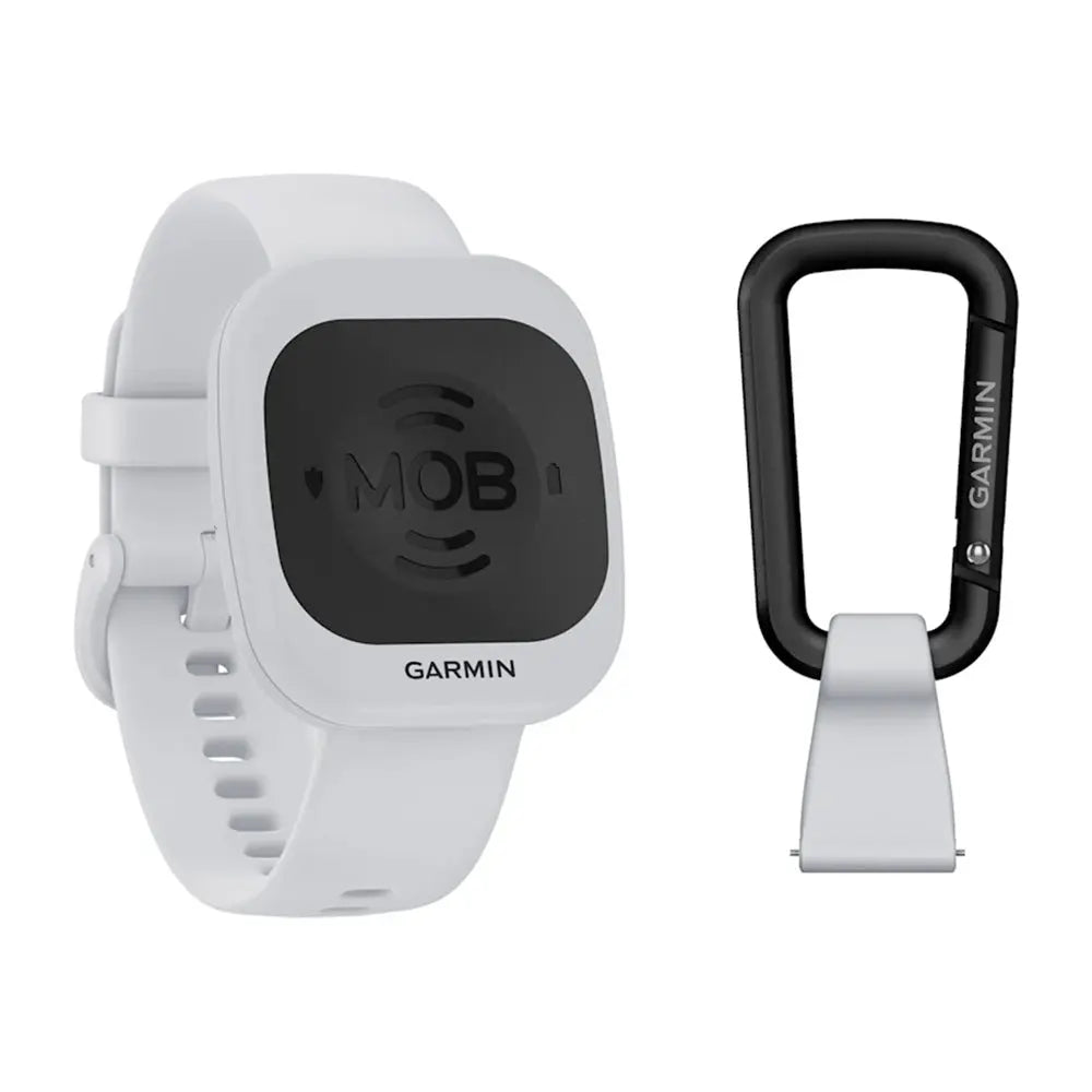 Garmin MOB Tag with White Quick Release Band - Wireless Personal Locator and Safety Device