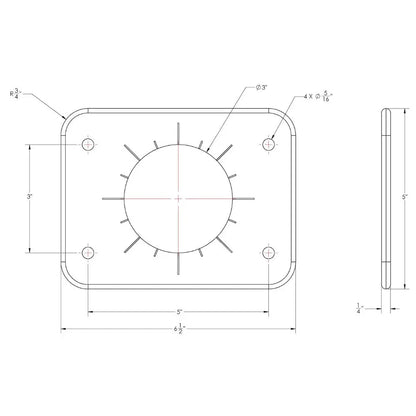 TACO Marine Grand Slam 300 Universal Backing Plate for GS-300 & GS-390 – Pair