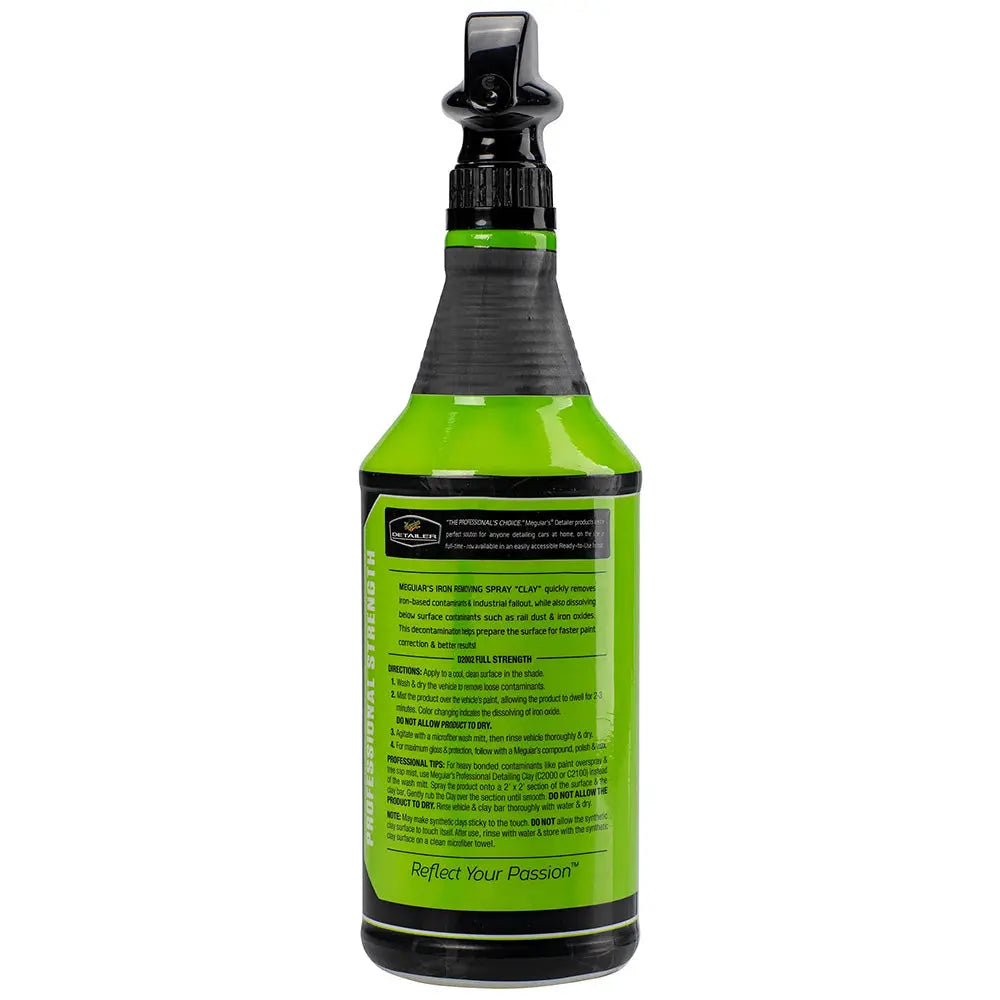 Meguiar's Iron Removing Spray Clay – 32oz for Safe Car Decontamination and Surface Preparation