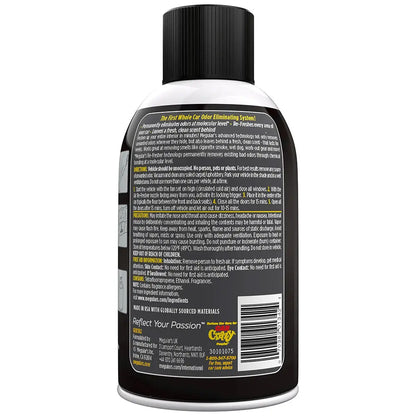 Meguiar's G181302 Whole Car Air Refresher Odor Eliminator - Black Chrome Scent