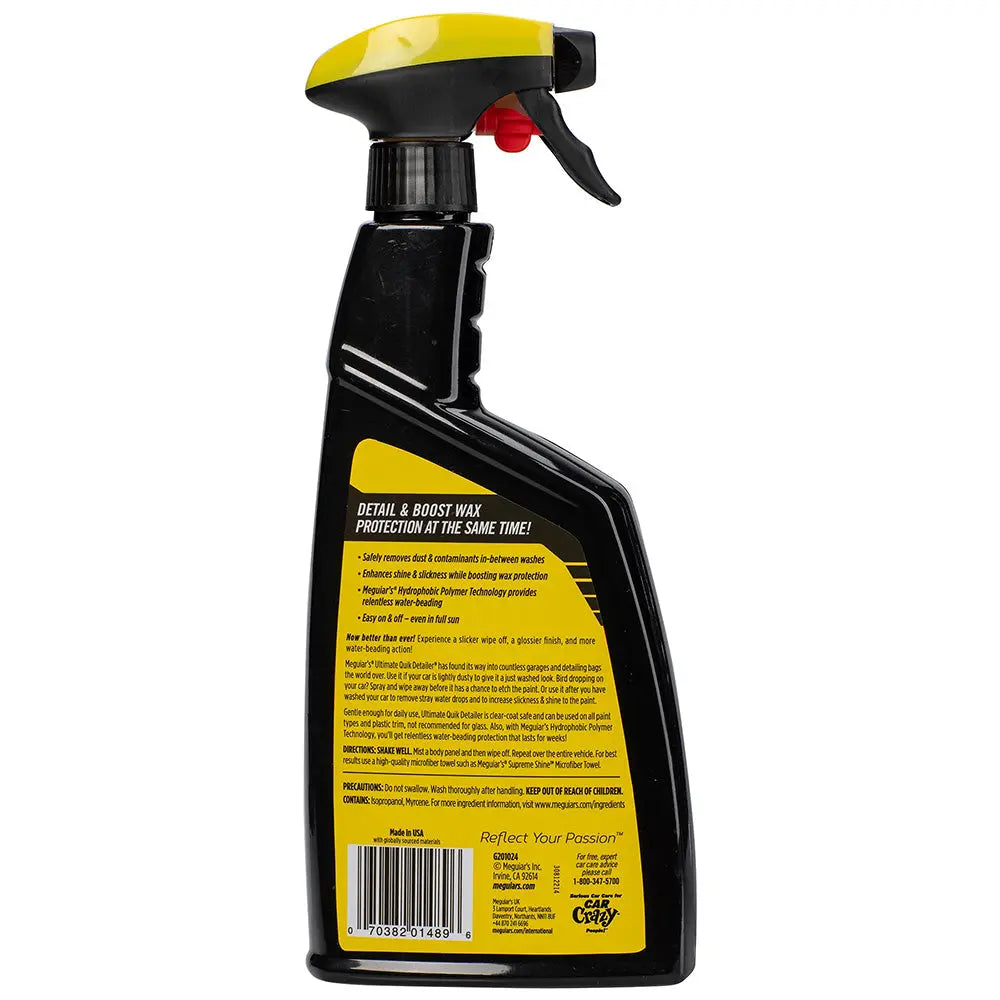 Meguiar's Ultimate Quik Detailer 24oz - Fast Paint Surface Cleaner and Shine Enhancer