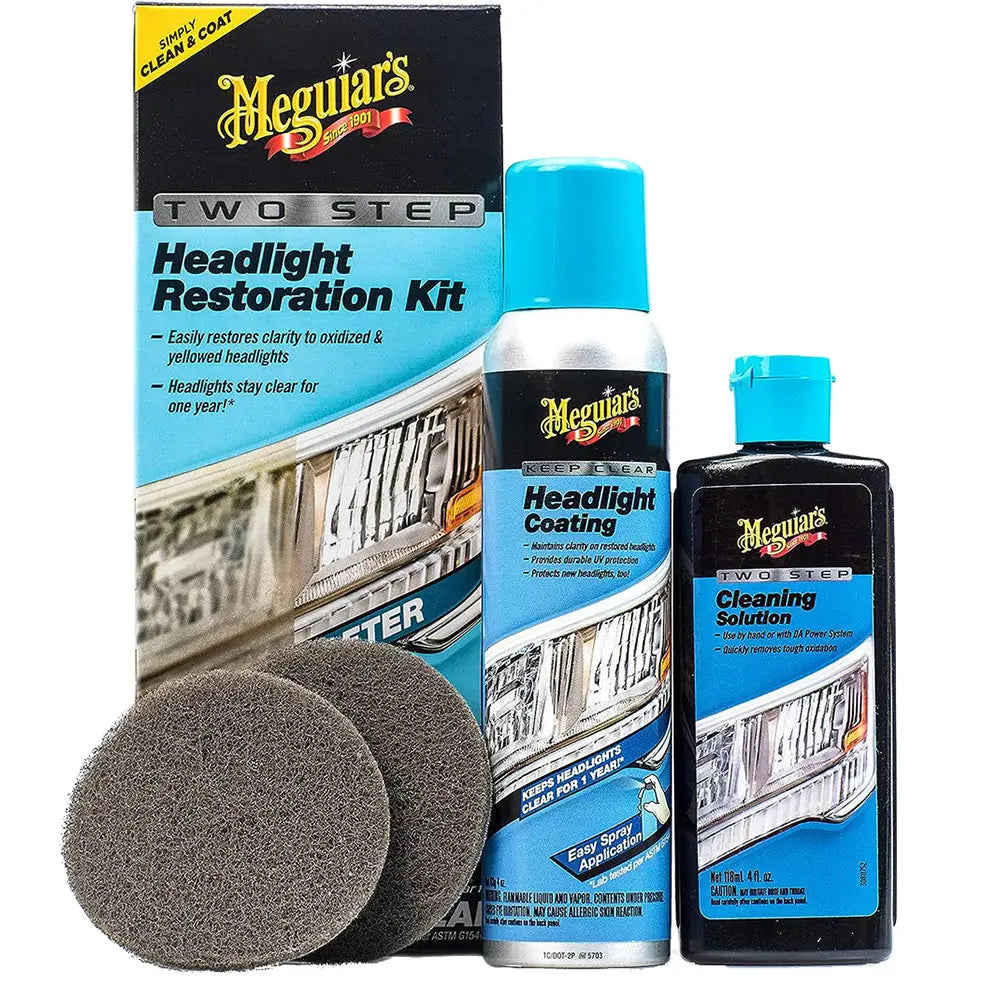 Meguiar's G2970 Two-Step Headlight Restoration Kit for Clear, Bright Headlights