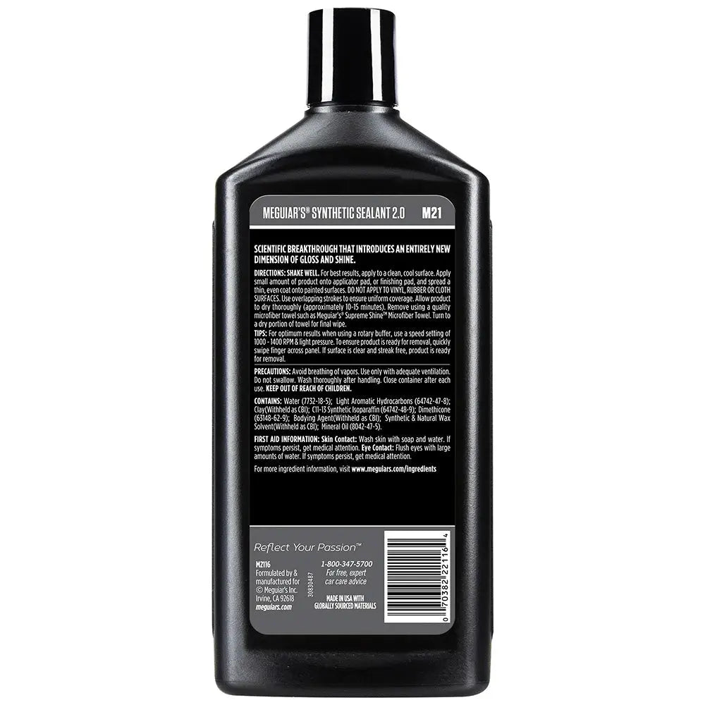 Meguiar's Professional Synthetic Sealant 2.0 - 16oz for Deep, Glossy Paint Protection