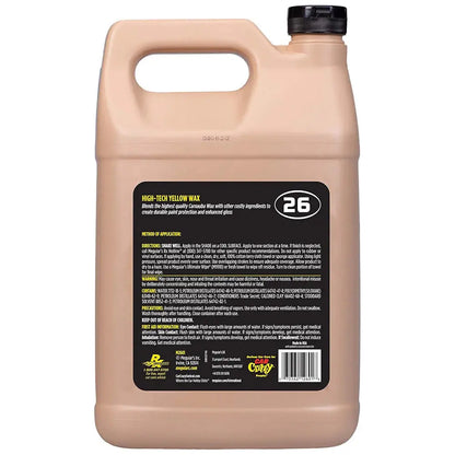 Meguiar's M26 Hi-Tech Yellow Liquid Wax - 1 Gallon for Deep Gloss and Paint Protection