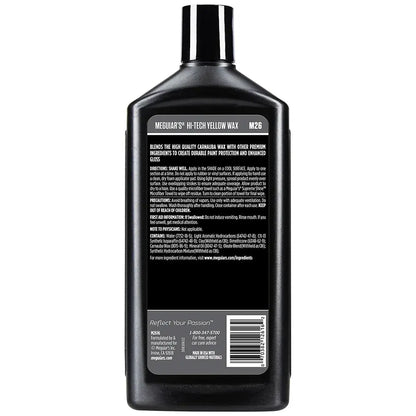 Meguiar's Hi-Tech Yellow Wax - 16oz Liquid Car Wax for Deep Shine and Durable Protection