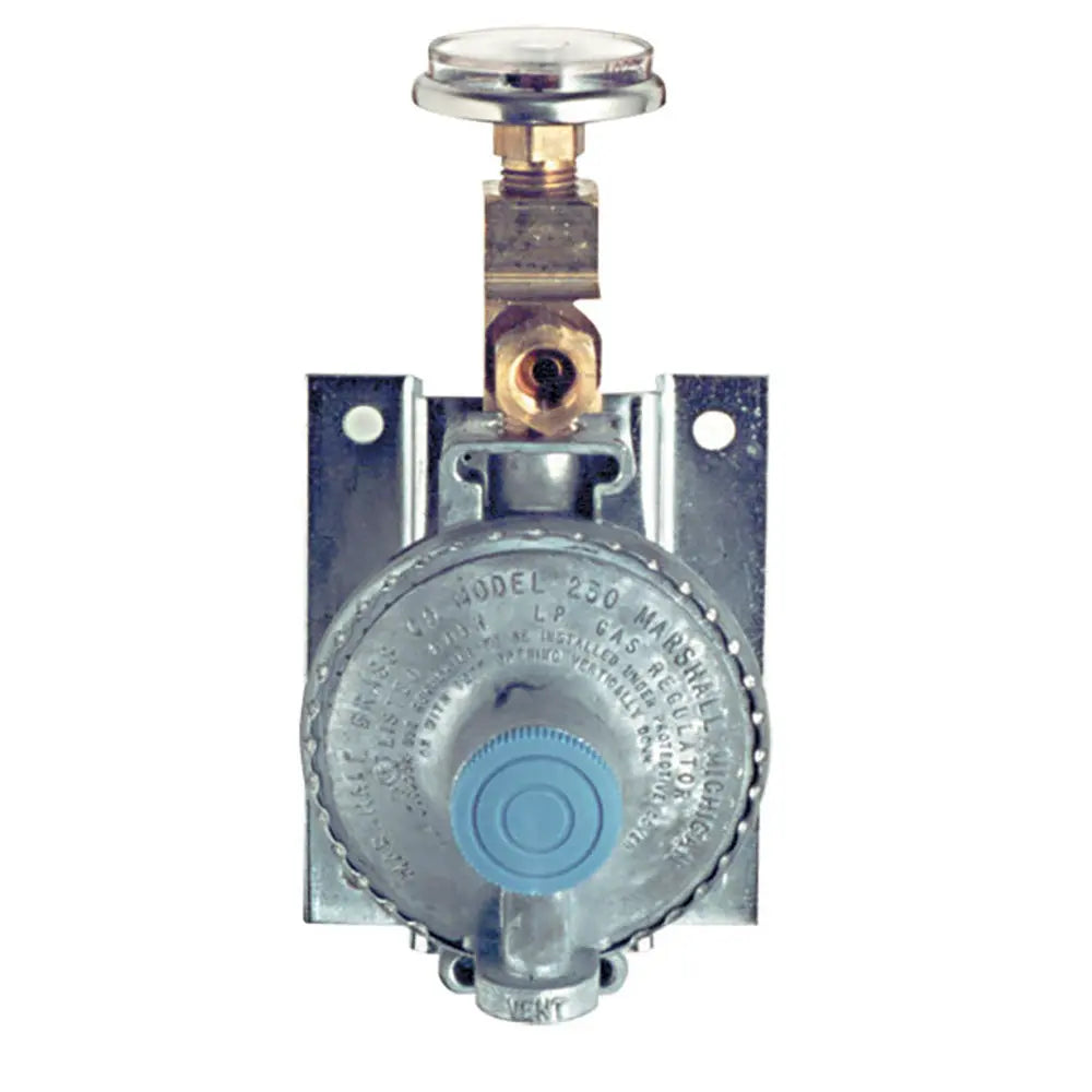 Trident Marine Single Stage Regulator with 300 PSI Pressure Gauge and Wall Mount