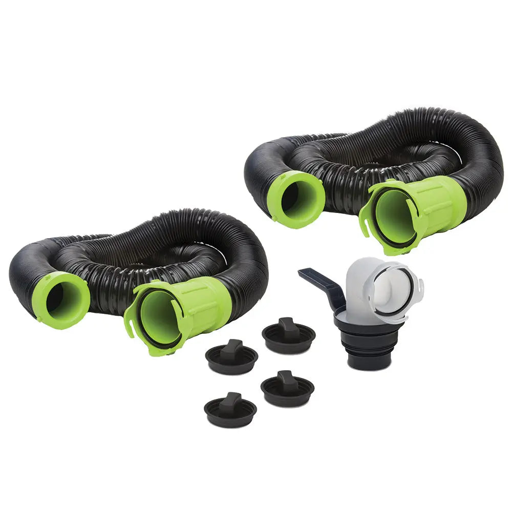 Thetford Marine Titan Premium 20' RV Sewer Hose Kit with Universal Bayonet Connection and 5-in-1 Sewer Adapter