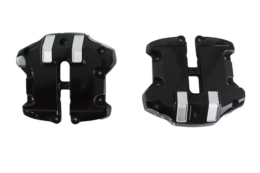 Motorshop M8 Rocker Box Set Black for Harley Davidson FLT and FXE Models by Motorshop