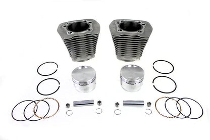 Motorshop 88 Inch Evolution Big Bore Cylinder Kit Silver for Harley Davidson FLST by Motorshop