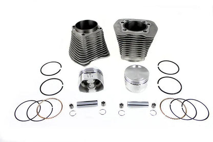 Motorshop 88 Inch Evolution Big Bore Cylinder Kit Silver for Harley Davidson FLST by Motorshop