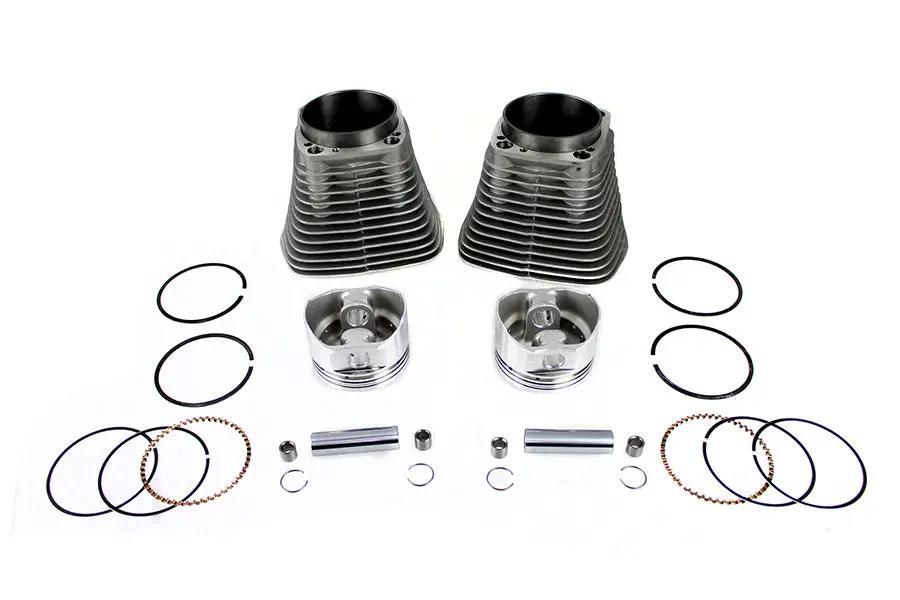 Motorshop 88 Inch Evolution Big Bore Cylinder Kit Silver for Harley Davidson FLST by Motorshop