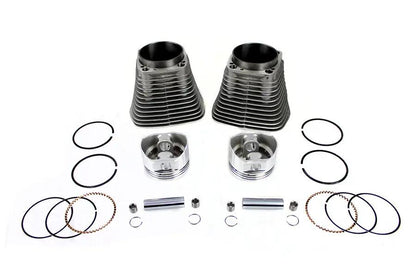 Motorshop 88 Inch Evolution Big Bore Cylinder Kit Silver for Harley Davidson FLST by Motorshop