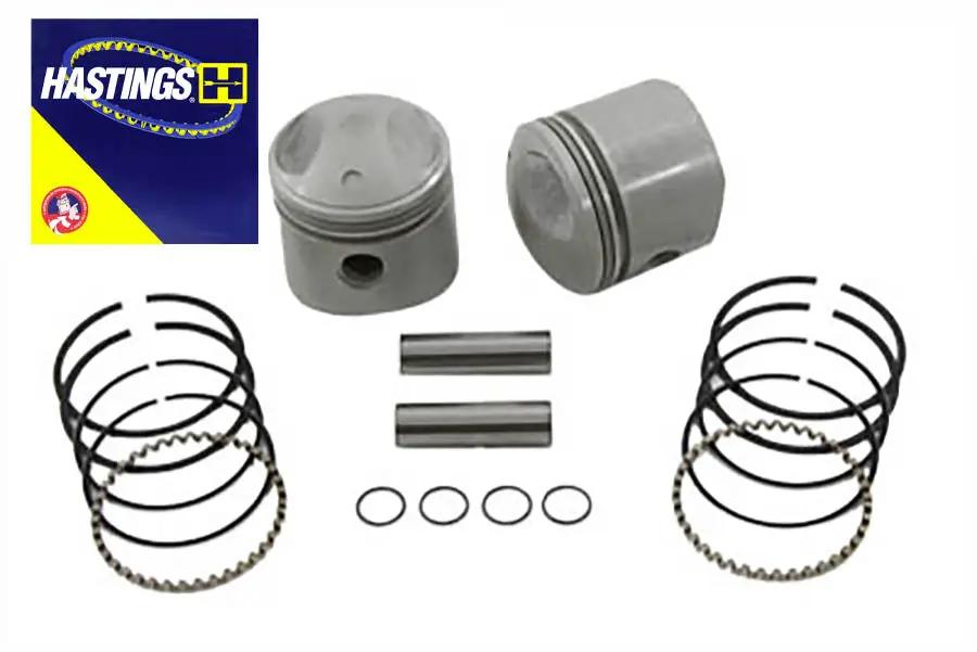 Motorshop Replica 74 Inch Overhead Valve Piston Set .060 Oversize for Harley Davidson FL (1941-1950) by Motorshop