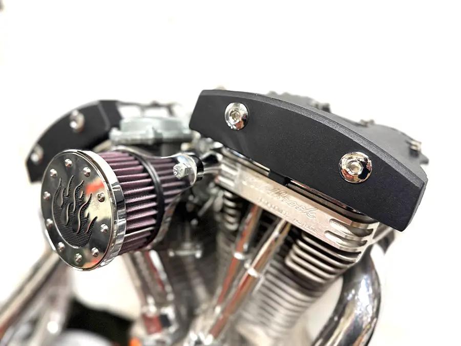 V-Twin Evolution Shovelhead Rocker Box Cover Set for Harley Davidson FLT Models by V-Twin