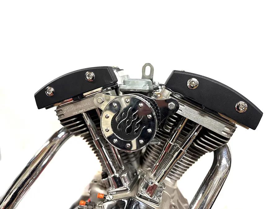 V-Twin Evolution Shovelhead Rocker Box Cover Set for Harley Davidson FLT Models by V-Twin