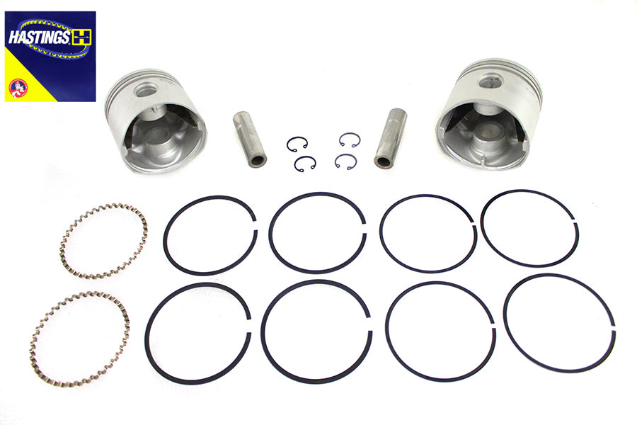 Motorshop 74 Inch Overhead Valve Piston Set for Harley Davidson FL Models