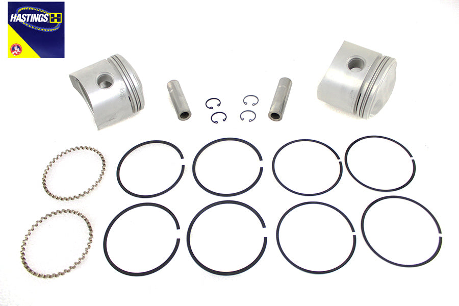 Motorshop 74 Inch Overhead Valve Piston Set for Harley Davidson FL Models
