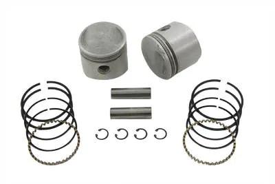 Motorshop 74 Inch Overhead Valve Piston Set .030 Oversize for Harley Davidson FL by Motorshop