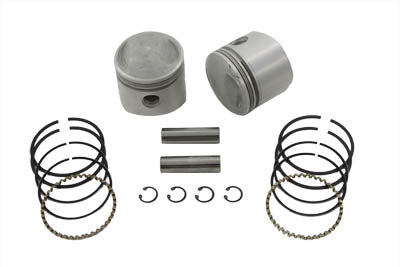 Motorshop 74 Inch Overhead Valve Piston Set .050 Oversize for Harley Davidson FL