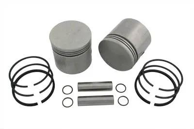 Motorshop 3-7/16 inch Piston Set .010 Oversize for Harley Davidson ULH Engines by Motorshop