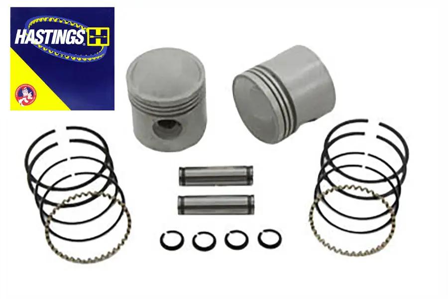 Motorshop 3-5/16 inch Piston Set with .020 Oversize for Harley Davidson EL (1936-1940) by Motorshop