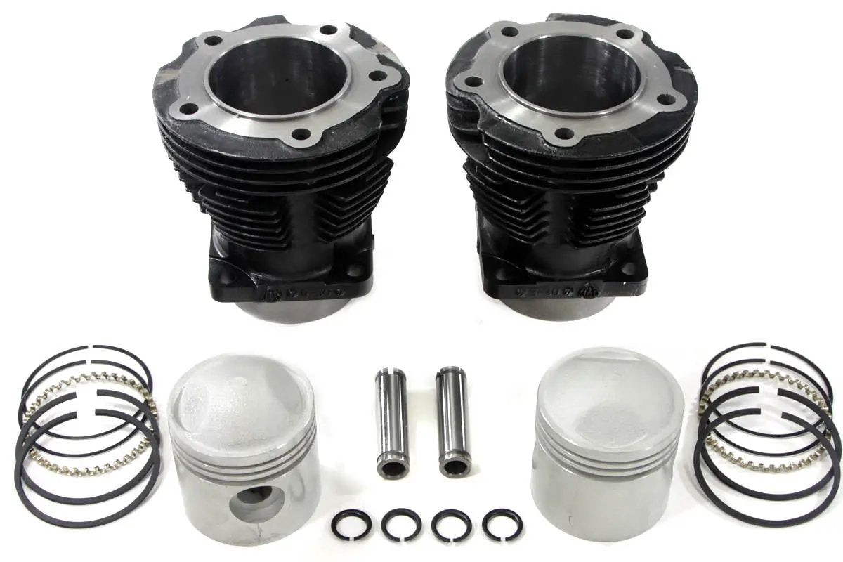 Motorshop Replica 61 Inch Knucklehead Cylinder Set Black for Harley Davidson EL (1936-1945) by Motorshop
