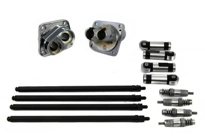 Motorshop Hydraulic Tappet Block Kit Chrome Finish for Harley Davidson FL Models by Motorshop