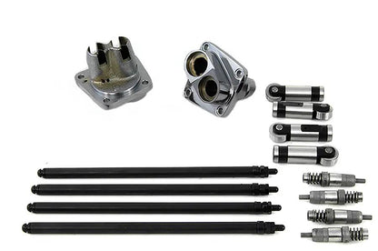 Motorshop Hydraulic Tappet Block Kit Chrome Finish for Harley Davidson FL Models by Motorshop