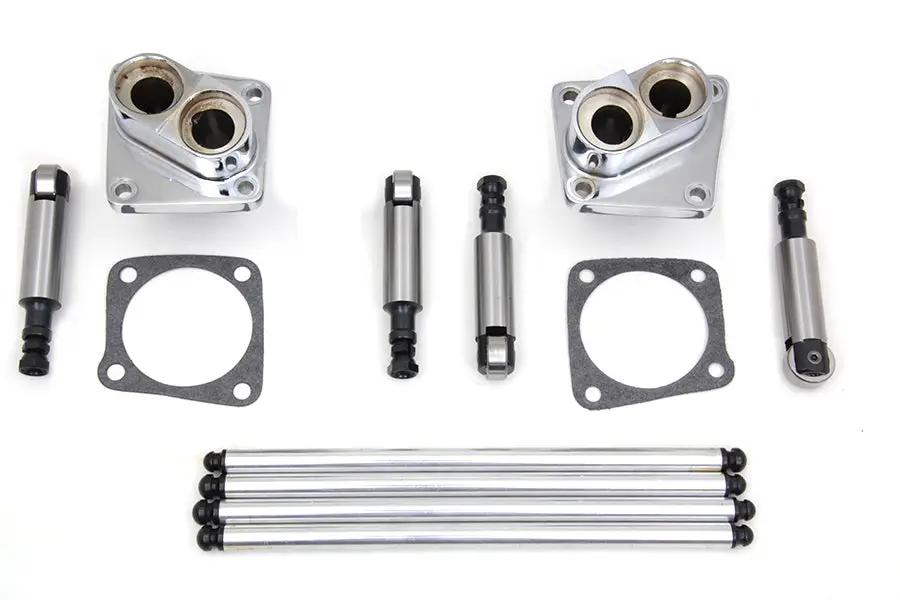 Motorshop Solid Tappet Kit Chrome Finish for Harley Davidson FL Models by Motorshop