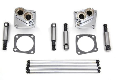Motorshop Solid Tappet Kit Chrome Finish for Harley Davidson FL Models by Motorshop