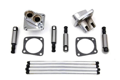 Motorshop Solid Tappet Kit Chrome Finish for Harley Davidson FL Models by Motorshop