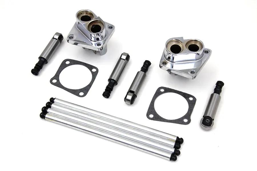Motorshop Solid Tappet Kit Chrome Finish for Harley Davidson FL Models by Motorshop