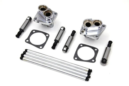 Motorshop Solid Tappet Kit Chrome Finish for Harley Davidson FL Models by Motorshop
