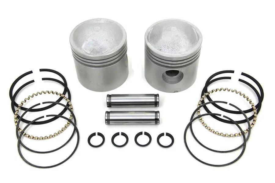 Motorshop 3-5/16 inch Piston Set .030 Oversize for Harley Davidson EL Models by Motorshop