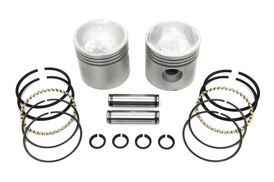 Motorshop 3-5/16 inch Piston Set .030 Oversize for Harley Davidson EL Models by Motorshop