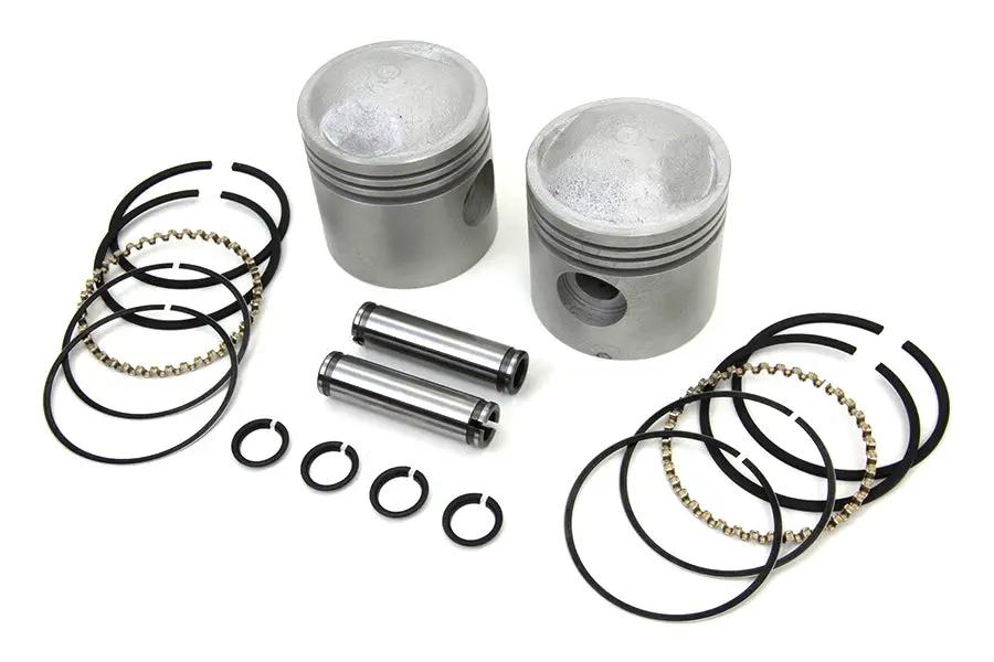 Motorshop 3-5/16 inch Piston Set .030 Oversize for Harley Davidson EL Models by Motorshop