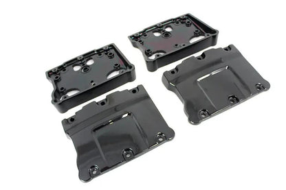 V-Twin Black Titanium TC-88 Rocker Box Cover Set for Harley Davidson FLST Models by V-Twin