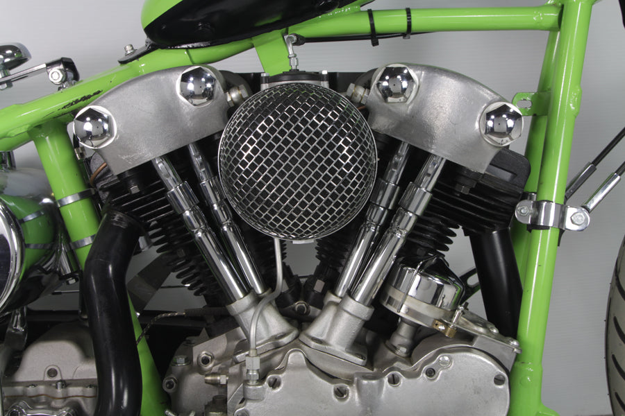 V-Twin 61 Inch Chrome Pushrod Cover Kit for Harley Davidson EL Models