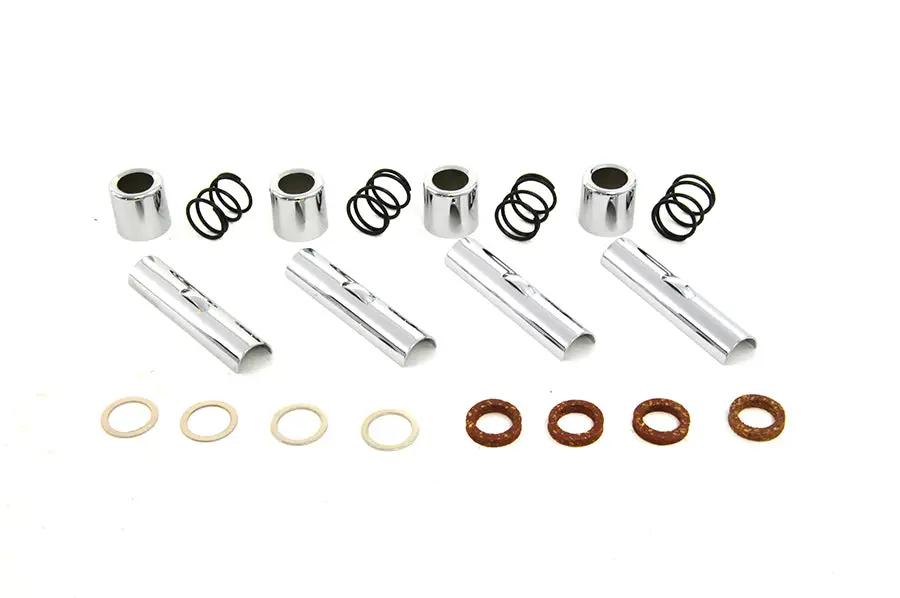 Motorshop Chrome Pushrod Cover Cup and Clip Kit for Harley Davidson FL (1966-1975) by Motorshop