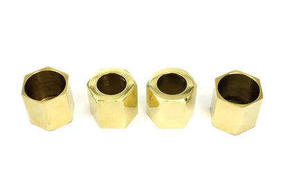 Motorshop Pushrod Cover Cup Set Brass (Part No. 13155) for Harley Davidson Motorcycles by Motorshop