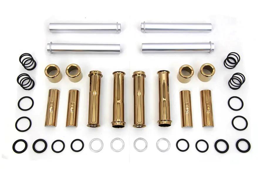 Motorshop Titanium Plated Pushrod Cover Kit for Harley Davidson FXST (1999-2008) by Motorshop