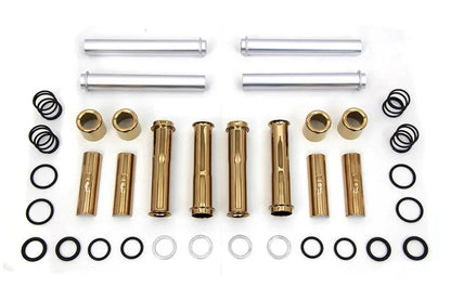 Motorshop Titanium Plated Pushrod Cover Kit for Harley Davidson FXST (1999-2008) by Motorshop