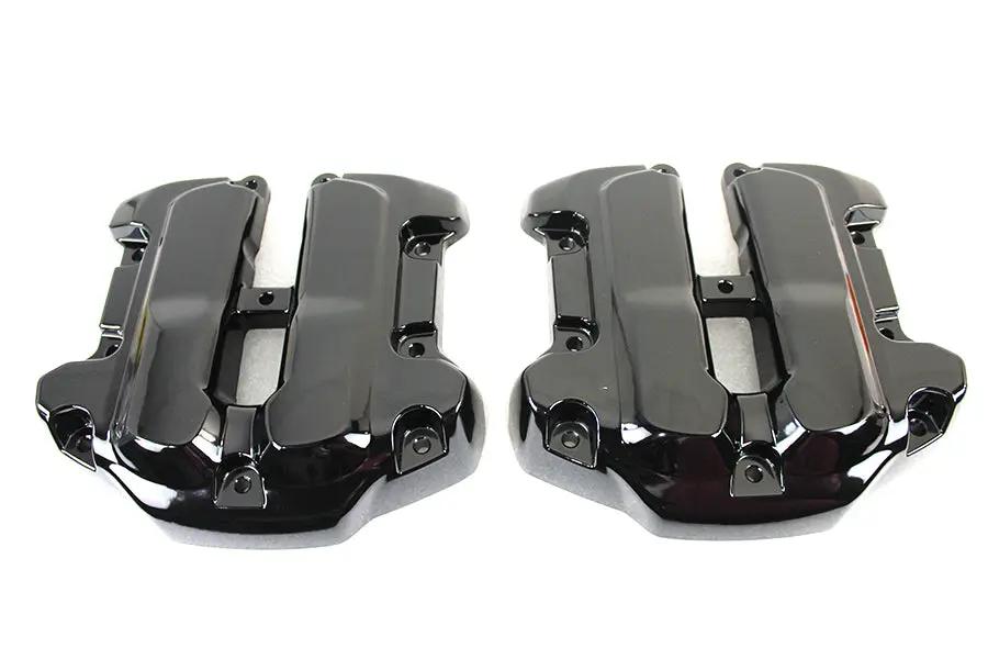 Motorshop M8 Rocker Box Cover Set Black for Harley Davidson FLT (2017-2026) by Motorshop