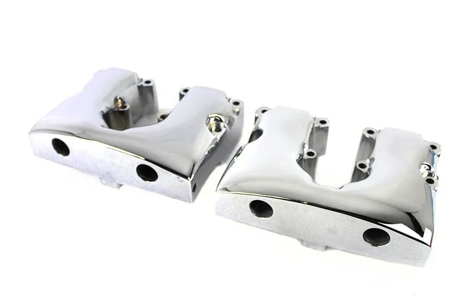 V-Twin Factory Sample Shovelhead Rocker Box Cover Set Chrome - Fits 1966-1975 Harley Davidson FL by V-Twin