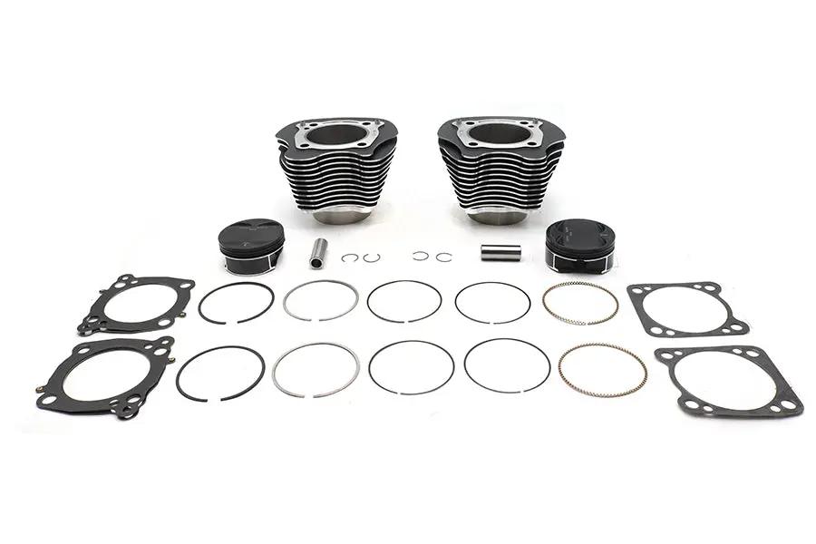 Motorshop M8 124 Inch Big Bore Bolt On Cylinder Kit Black for Harley Davidson Touring Models by Motorshop