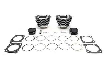Motorshop M8 124 Inch Big Bore Bolt On Cylinder Kit Black for Harley Davidson Touring Models by Motorshop